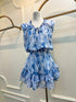 Ladies Tie Dye Ruffle Mini Dresses